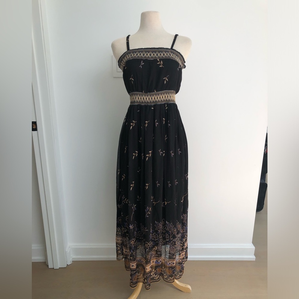 Pretty Boho sheer printed maxi dress